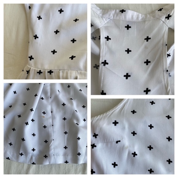 BB Dakota Crosses Print Fit & Flair Sleeveless Dress Openwork - Picture 14 of 15